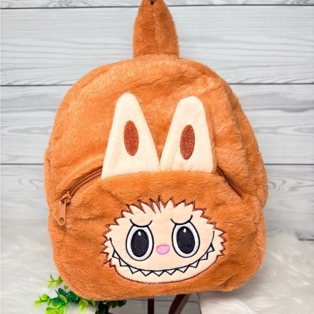 Tan Labubu‎ Plush Backpack